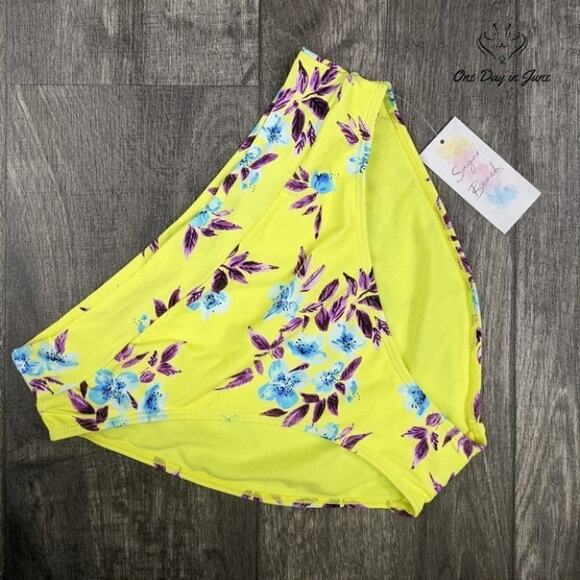 Sugar Beach Floral Bikini Bottom Size L - Picture 1 of 2